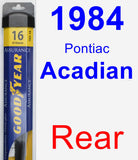 Rear Wiper Blade for 1984 Pontiac Acadian - Assurance