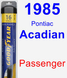 Passenger Wiper Blade for 1985 Pontiac Acadian - Assurance