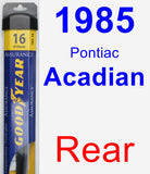 Rear Wiper Blade for 1985 Pontiac Acadian - Assurance