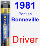 Driver Wiper Blade for 1981 Pontiac Bonneville - Assurance