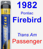 Passenger Wiper Blade for 1982 Pontiac Firebird - Assurance