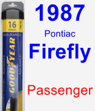 Passenger Wiper Blade for 1987 Pontiac Firefly - Assurance