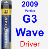 Driver Wiper Blade for 2009 Pontiac G3 Wave - Assurance