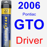 Driver Wiper Blade for 2006 Pontiac GTO - Assurance