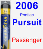 Passenger Wiper Blade for 2006 Pontiac Pursuit - Assurance