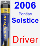 Driver Wiper Blade for 2006 Pontiac Solstice - Assurance