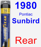 Rear Wiper Blade for 1980 Pontiac Sunbird - Assurance