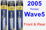 Front & Rear Wiper Blade Pack for 2005 Pontiac Wave5 - Assurance