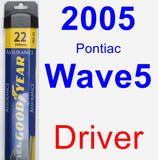 Driver Wiper Blade for 2005 Pontiac Wave5 - Assurance