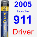 Driver Wiper Blade for 2005 Porsche 911 - Assurance