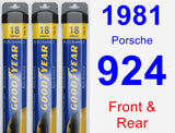 Front & Rear Wiper Blade Pack for 1981 Porsche 924 - Assurance