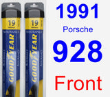 Front Wiper Blade Pack for 1991 Porsche 928 - Assurance