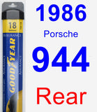 Rear Wiper Blade for 1986 Porsche 944 - Assurance