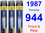 Front & Rear Wiper Blade Pack for 1987 Porsche 944 - Assurance