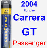 Passenger Wiper Blade for 2004 Porsche Carrera GT - Assurance