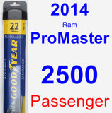 Passenger Wiper Blade for 2014 Ram ProMaster 2500 - Assurance