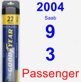 Passenger Wiper Blade for 2004 Saab 9-3 - Assurance