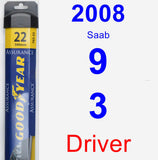 Driver Wiper Blade for 2008 Saab 9-3 - Assurance