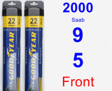 Front Wiper Blade Pack for 2000 Saab 9-5 - Assurance