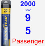 Passenger Wiper Blade for 2000 Saab 9-5 - Assurance