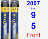 Front Wiper Blade Pack for 2007 Saab 9-5 - Assurance