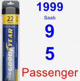 Passenger Wiper Blade for 1999 Saab 9-5 - Assurance