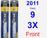 Front Wiper Blade Pack for 2011 Saab 9-3X - Assurance