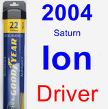 Driver Wiper Blade for 2004 Saturn Ion - Assurance