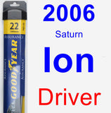 Driver Wiper Blade for 2006 Saturn Ion - Assurance