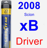 Driver Wiper Blade for 2008 Scion xB - Assurance