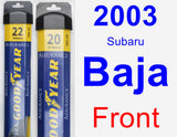 Front Wiper Blade Pack for 2003 Subaru Baja - Assurance