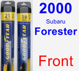 Front Wiper Blade Pack for 2000 Subaru Forester - Assurance