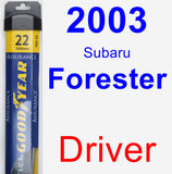 Driver Wiper Blade for 2003 Subaru Forester - Assurance