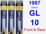 Front & Rear Wiper Blade Pack for 1987 Subaru GL-10 - Assurance