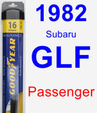 Passenger Wiper Blade for 1982 Subaru GLF - Assurance