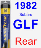 Rear Wiper Blade for 1982 Subaru GLF - Assurance