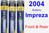 Front & Rear Wiper Blade Pack for 2004 Subaru Impreza - Assurance