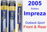 Front & Rear Wiper Blade Pack for 2005 Subaru Impreza - Assurance