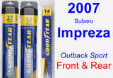 Front & Rear Wiper Blade Pack for 2007 Subaru Impreza - Assurance