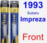 Front Wiper Blade Pack for 1993 Subaru Impreza - Assurance