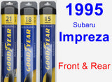 Front & Rear Wiper Blade Pack for 1995 Subaru Impreza - Assurance