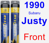 Front Wiper Blade Pack for 1990 Subaru Justy - Assurance