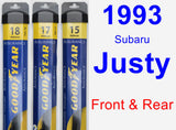 Front & Rear Wiper Blade Pack for 1993 Subaru Justy - Assurance