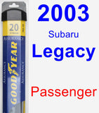 Passenger Wiper Blade for 2003 Subaru Legacy - Assurance