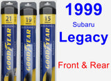 Front & Rear Wiper Blade Pack for 1999 Subaru Legacy - Assurance