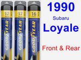 Front & Rear Wiper Blade Pack for 1990 Subaru Loyale - Assurance