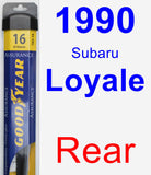 Rear Wiper Blade for 1990 Subaru Loyale - Assurance