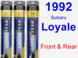 Front & Rear Wiper Blade Pack for 1992 Subaru Loyale - Assurance