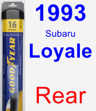 Rear Wiper Blade for 1993 Subaru Loyale - Assurance