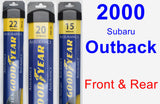 Front & Rear Wiper Blade Pack for 2000 Subaru Outback - Assurance